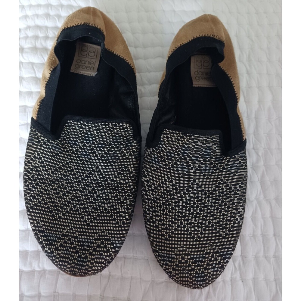 Daniel Green Lucca Slippers Slip on Flats Metalic Vanilla‎ Women's Size 8